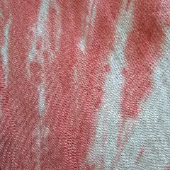 Haris Cotton Brand Dress Tie-Dye Linen Shift Sz. S Red/Pink/White Blend - Picture 13 of 13
